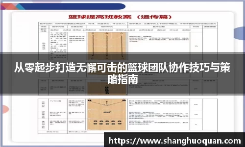 从零起步打造无懈可击的篮球团队协作技巧与策略指南